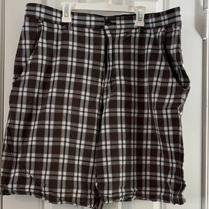 Banana Republic Black and White Plaid Men's Shorts